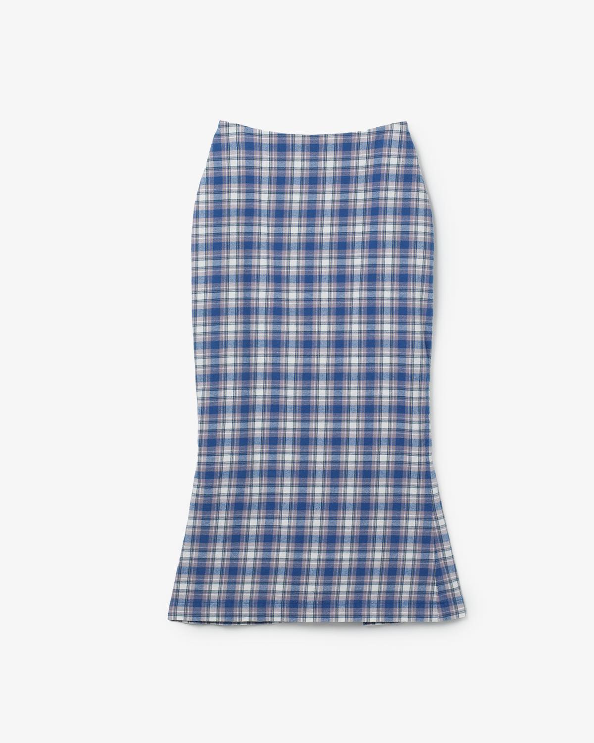 CHECK SLIM SKIRT