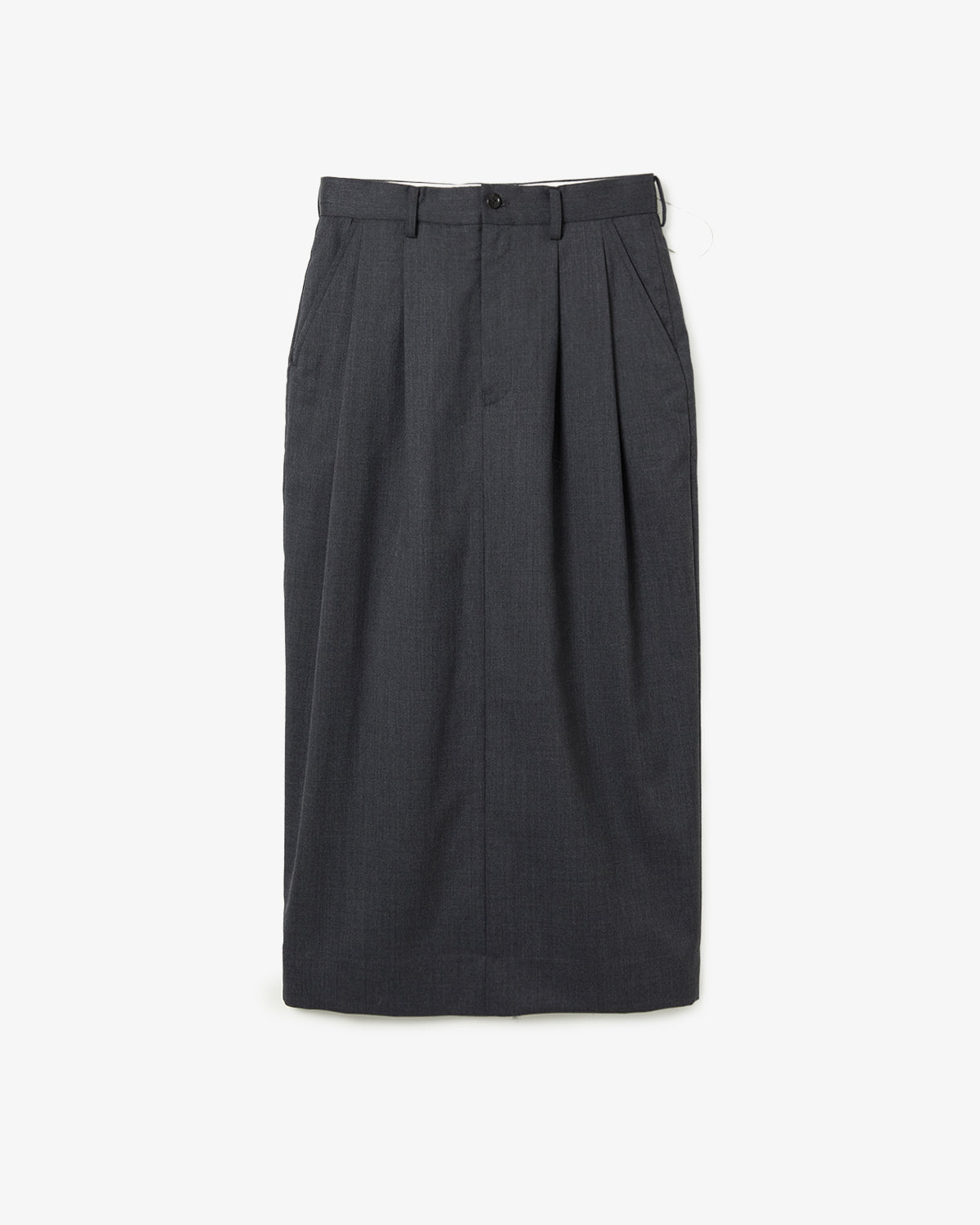 WOOL DRAWSTRINGS 2TUCK SKIRT