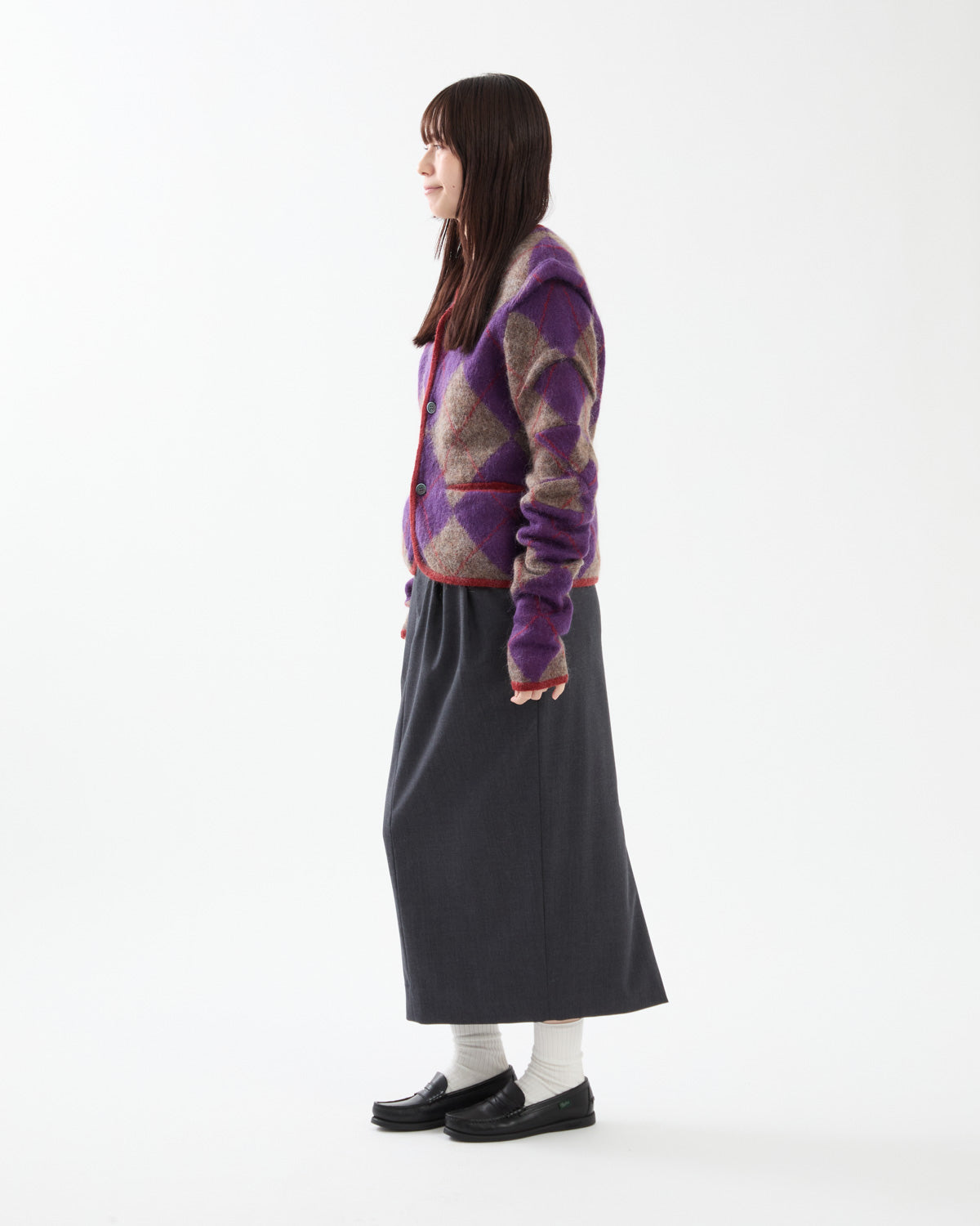 WOOL DRAWSTRINGS 2TUCK SKIRT