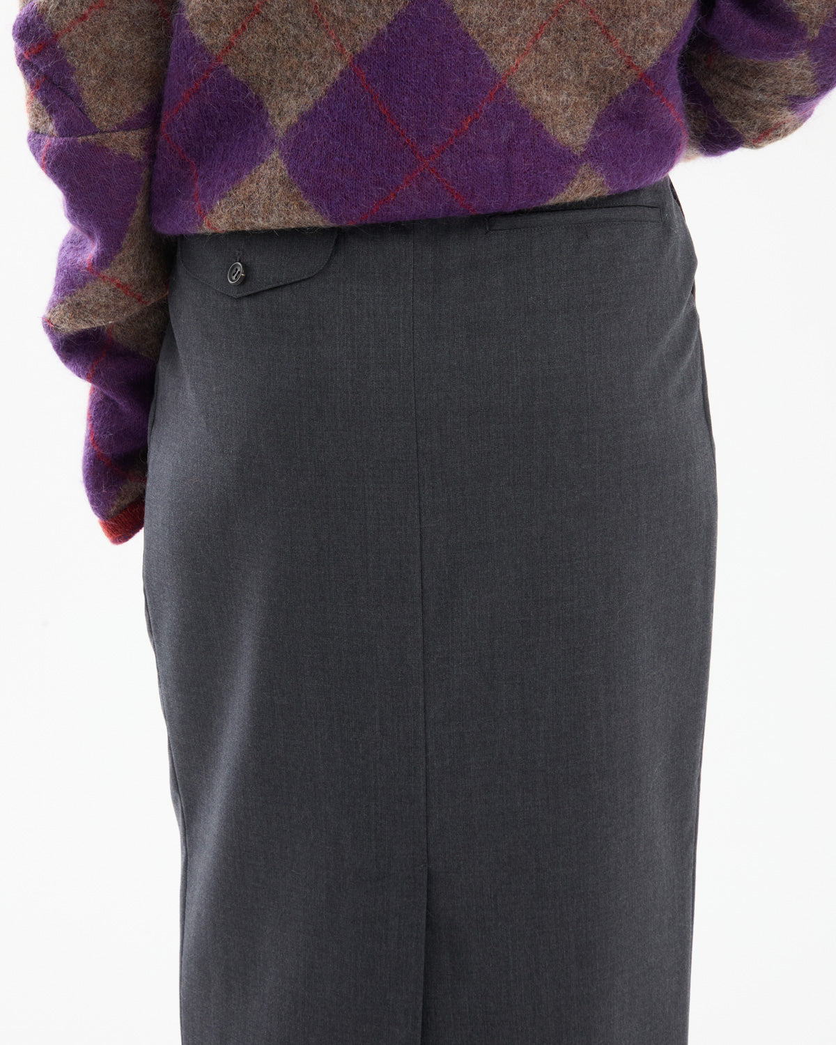 WOOL DRAWSTRINGS 2TUCK SKIRT