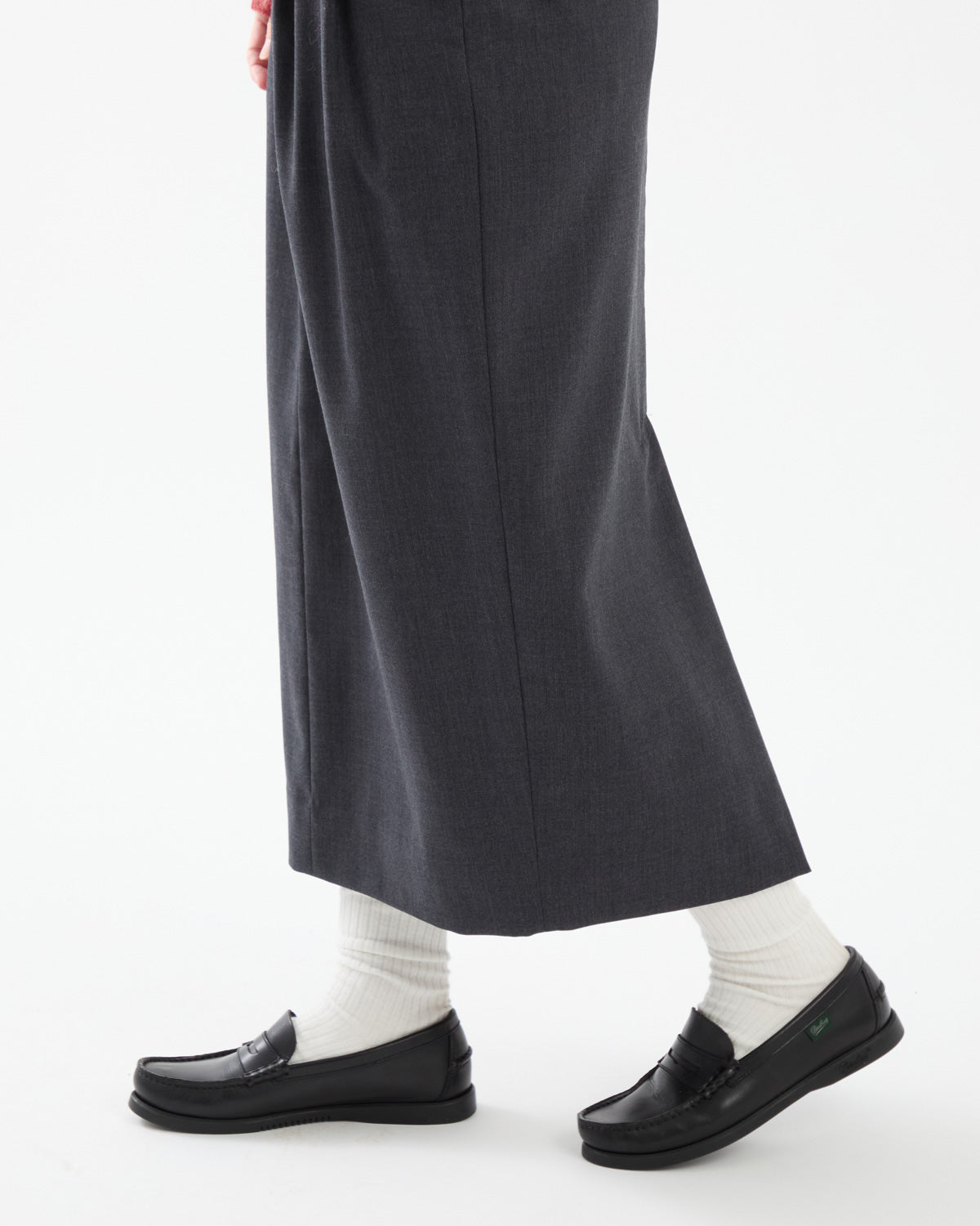 WOOL DRAWSTRINGS 2TUCK SKIRT