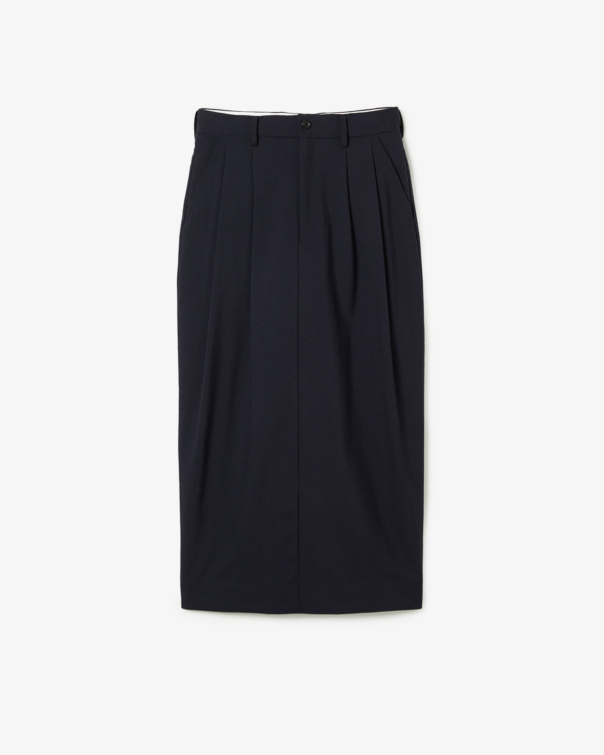 WOOL DRAWSTRINGS 2TUCK SKIRT