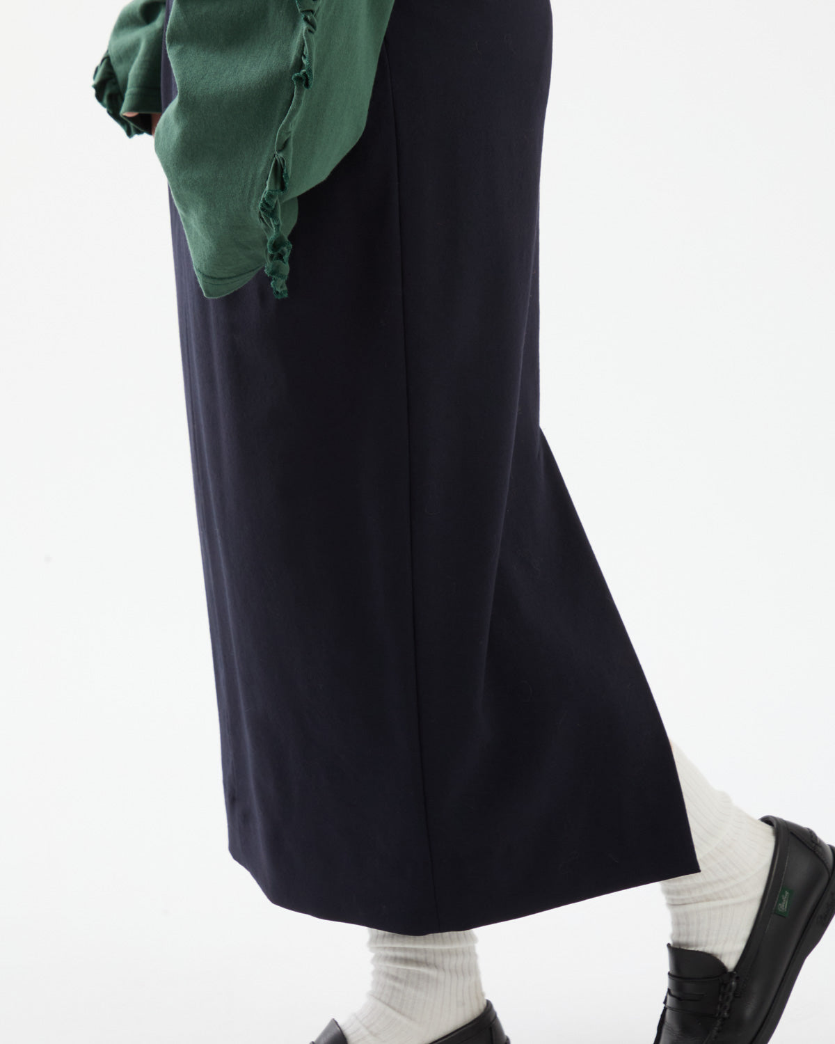 WOOL DRAWSTRINGS 2TUCK SKIRT