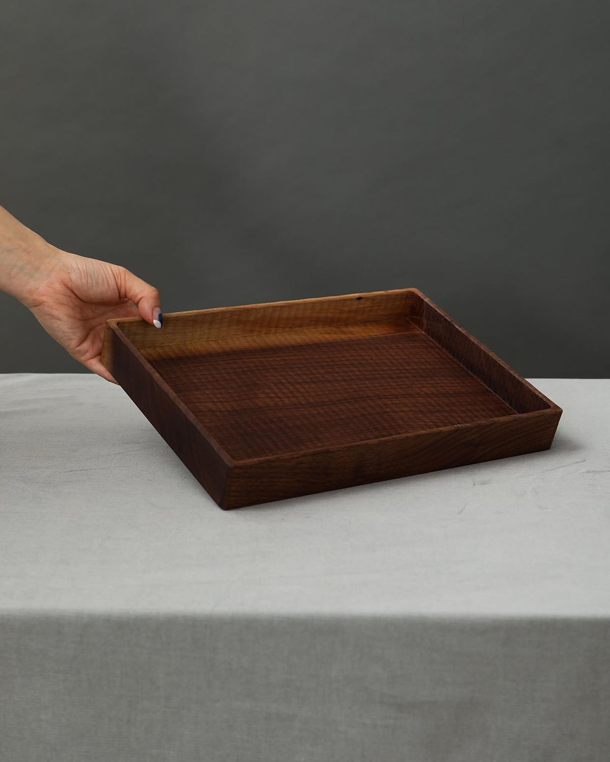 WALNUT DEEP SQUARE TRAY