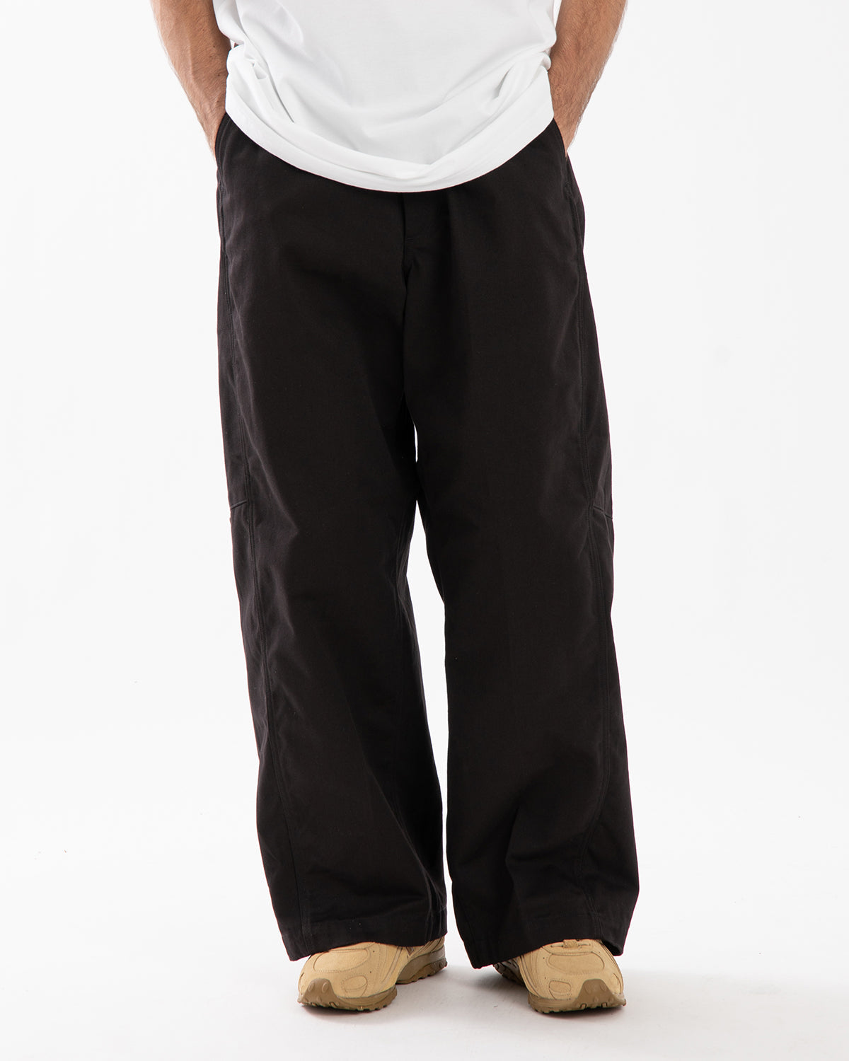 BARREL LEG CHINO TROUSERS