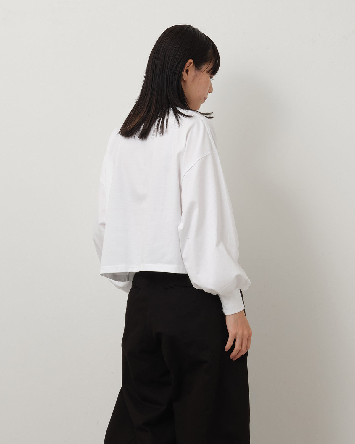 CROPPED LONG-SLV TEE / BIG FIT (6.5OZ)