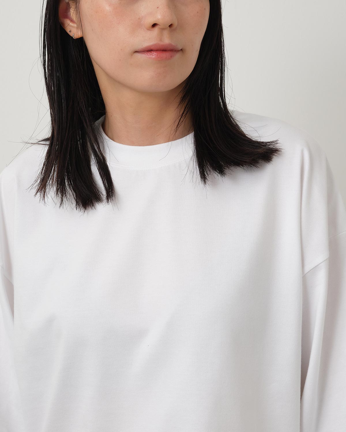 CROPPED LONG-SLV TEE / BIG FIT (6.5OZ)