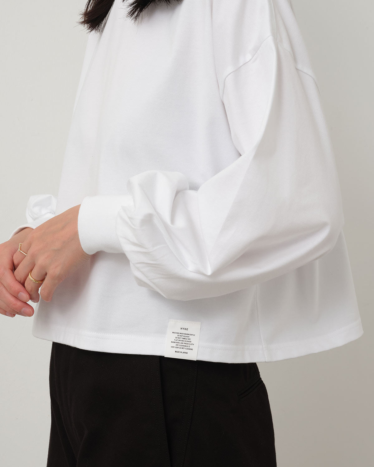 CROPPED LONG-SLV TEE / BIG FIT (6.5OZ)