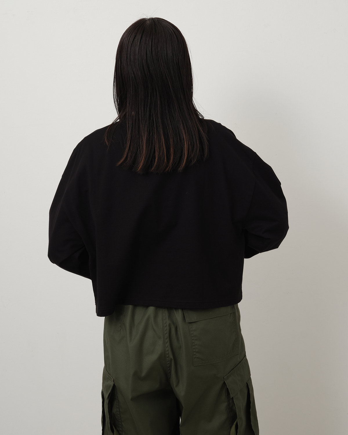 CROPPED LONG-SLV TEE / BIG FIT (6.5OZ)