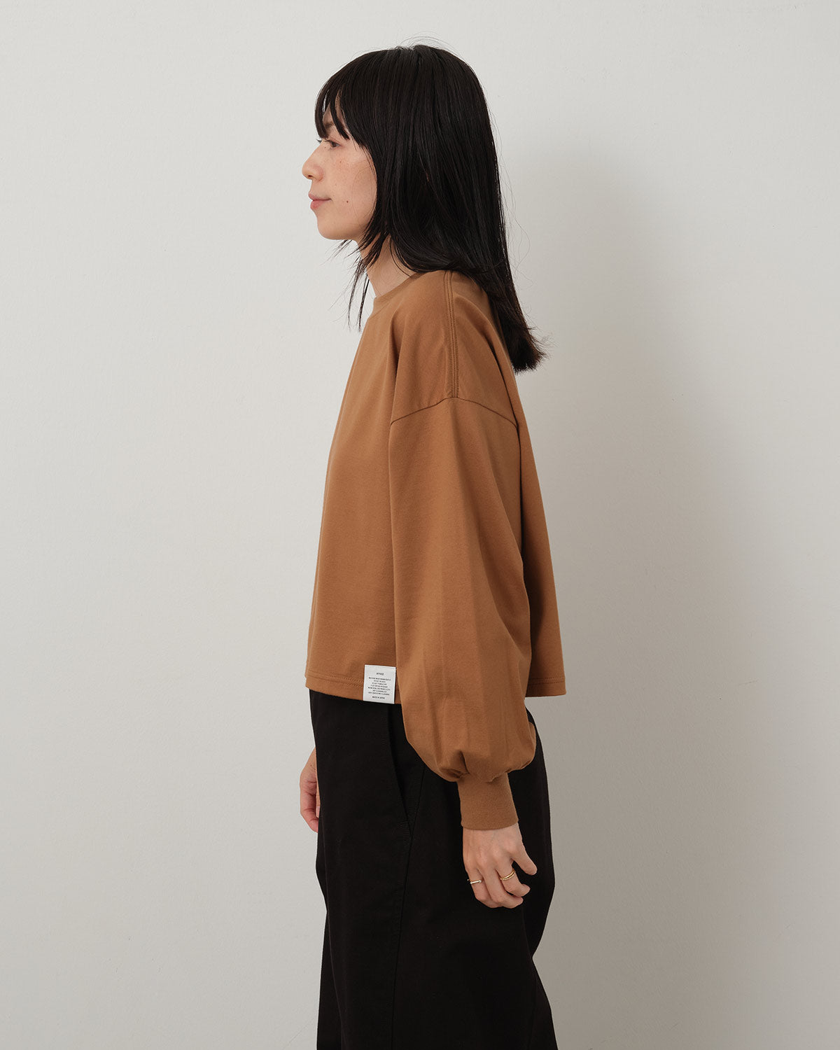 CROPPED LONG-SLV TEE / BIG FIT (6.5OZ)