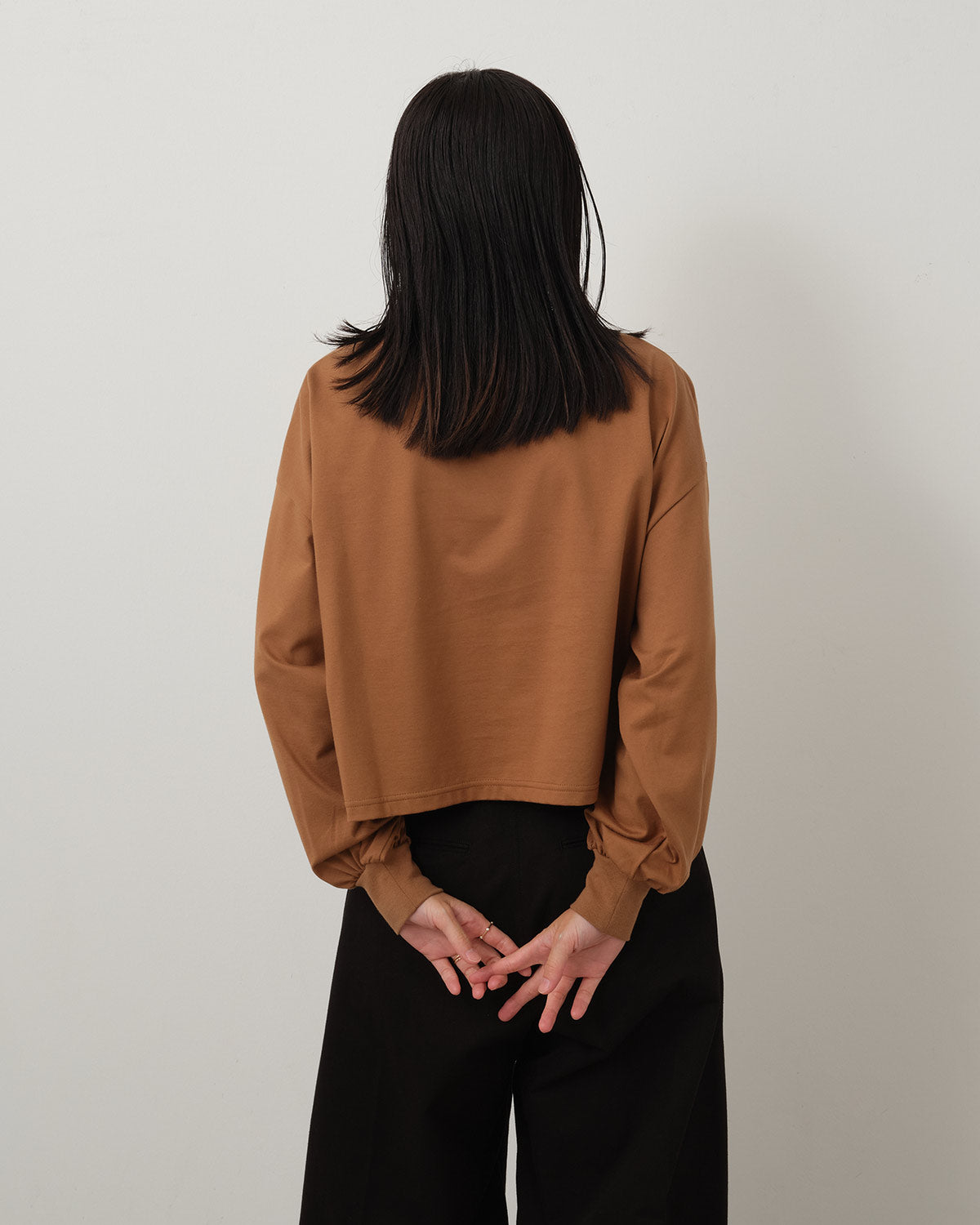 CROPPED LONG-SLV TEE / BIG FIT (6.5OZ)