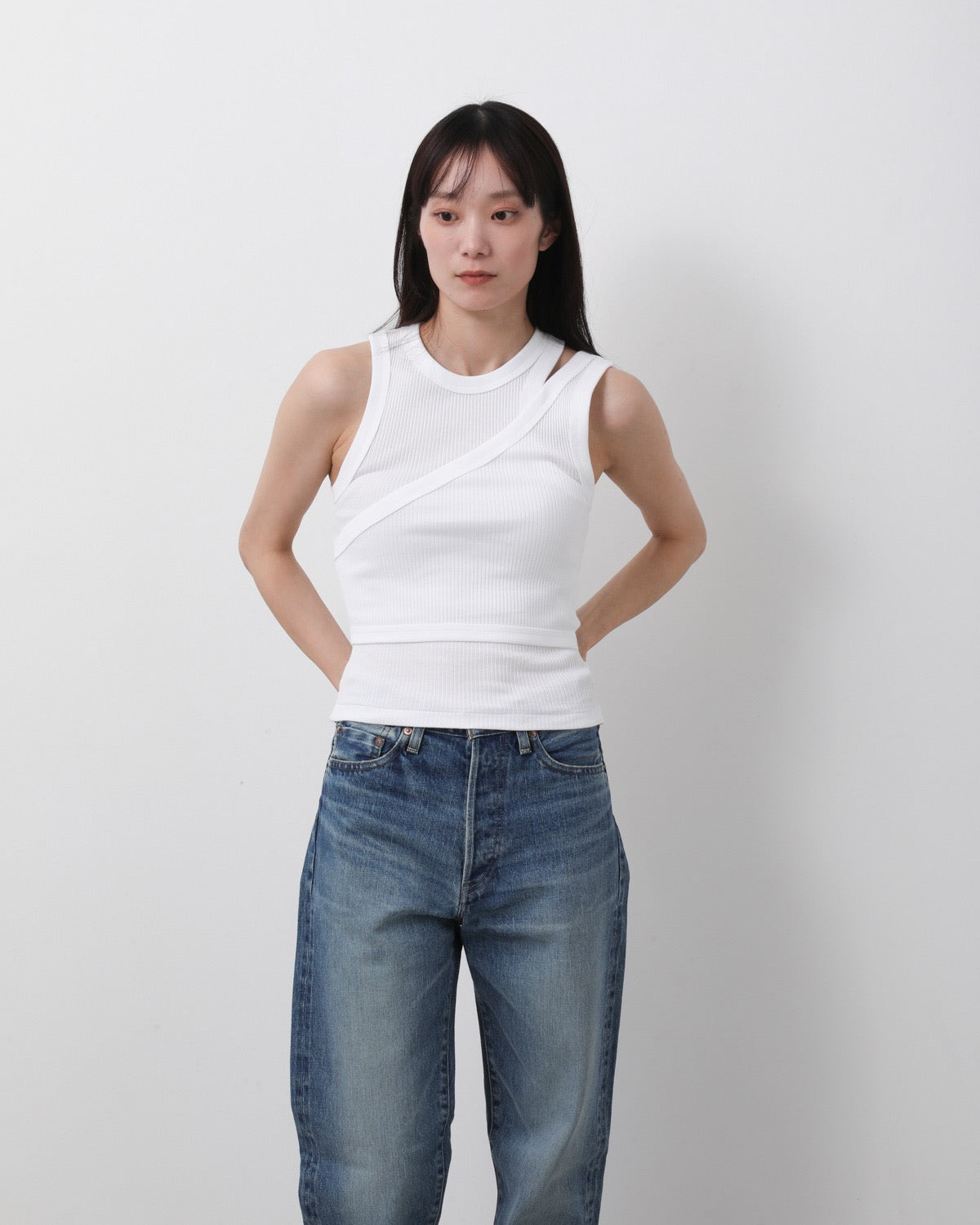 DOUBLE SHOULDER TANK TOP