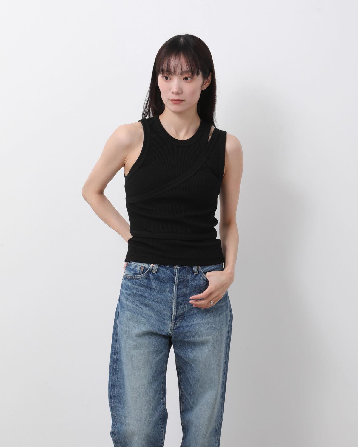 DOUBLE SHOULDER TANK TOP