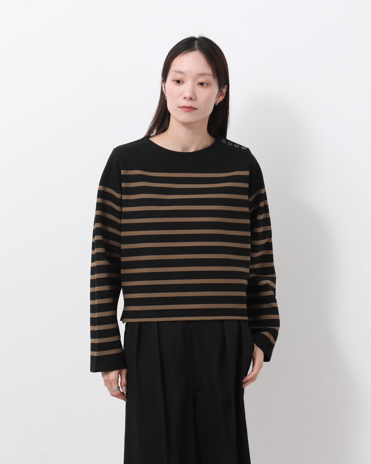 CROPPED BASQUE SHIRT