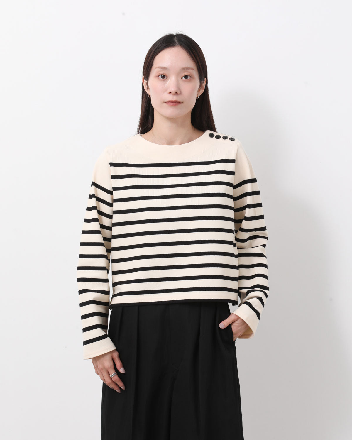 CROPPED BASQUE SHIRT