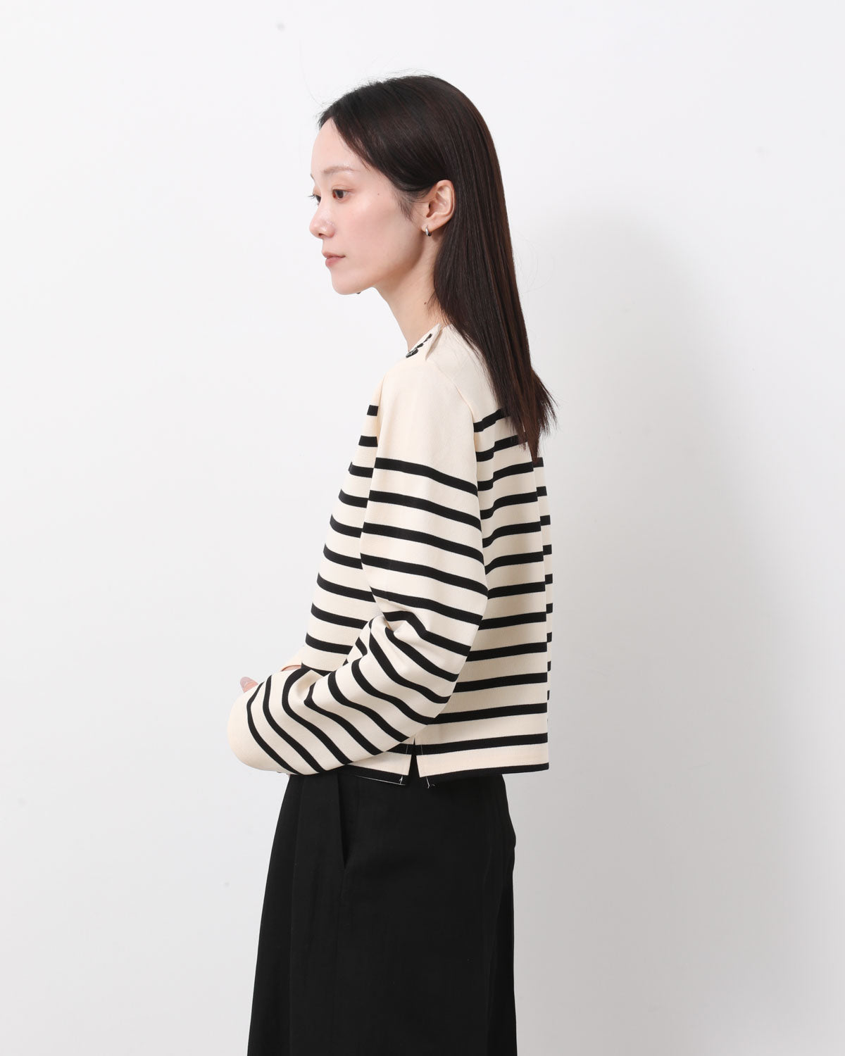 CROPPED BASQUE SHIRT