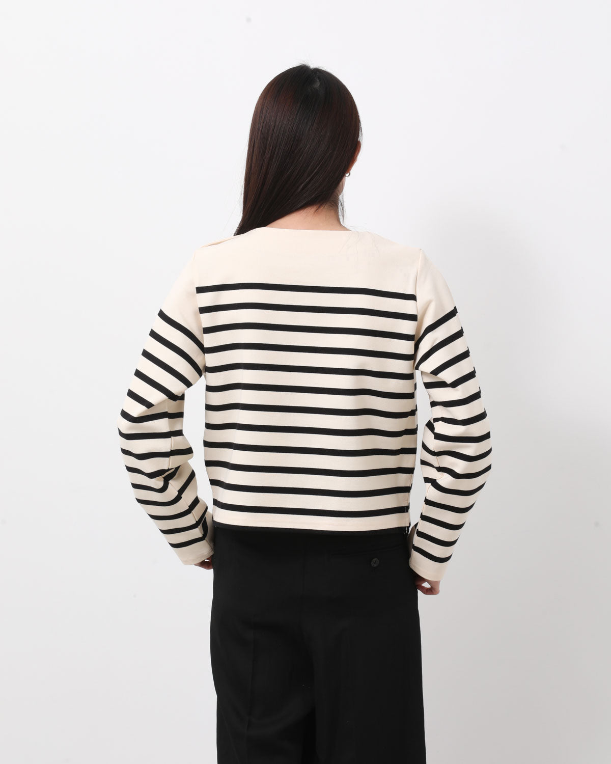 CROPPED BASQUE SHIRT