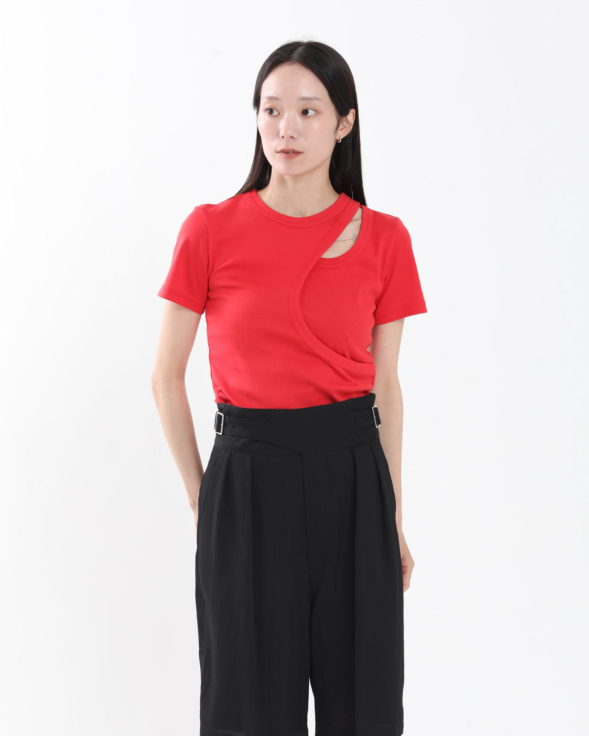 LAYERED SHORT-SLV TEE