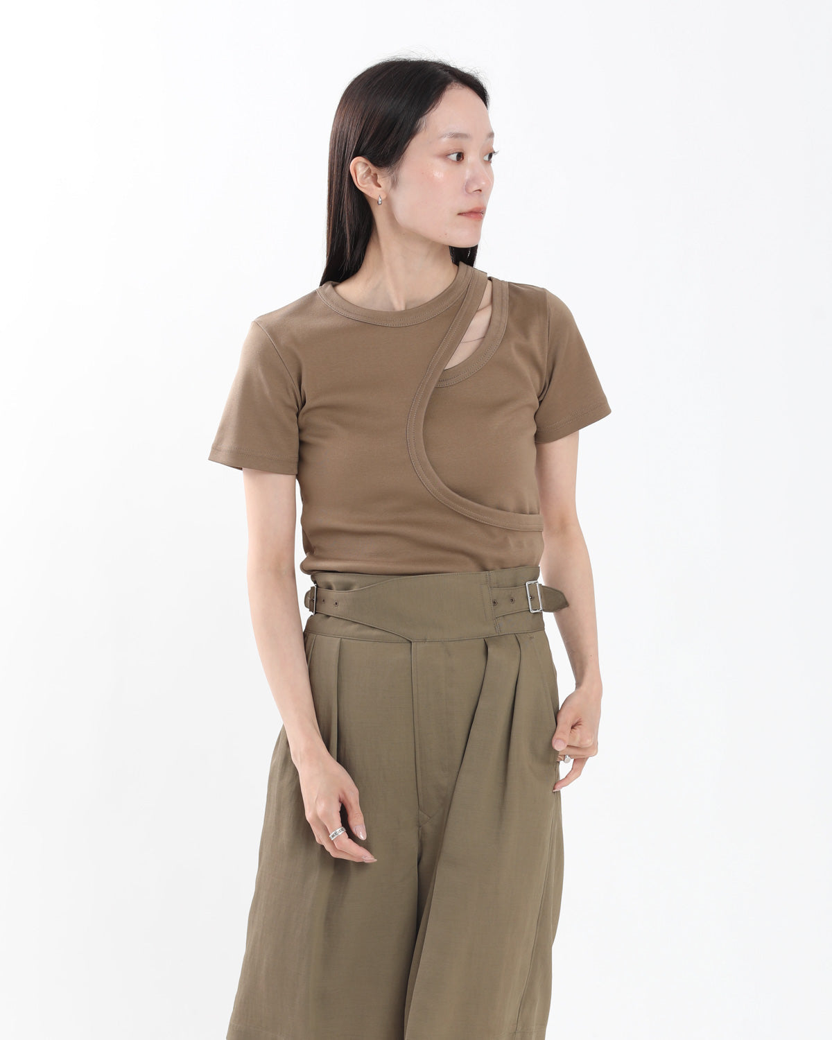 LAYERED SHORT-SLV TEE