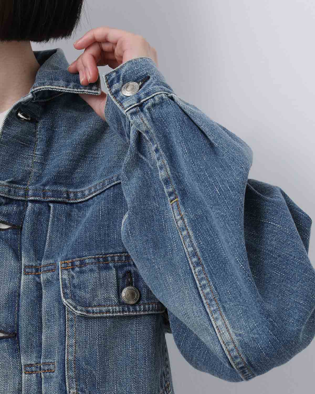 BALLOON SLEEVE DENIM JACKET/TYPE 2 REGULAR FIT