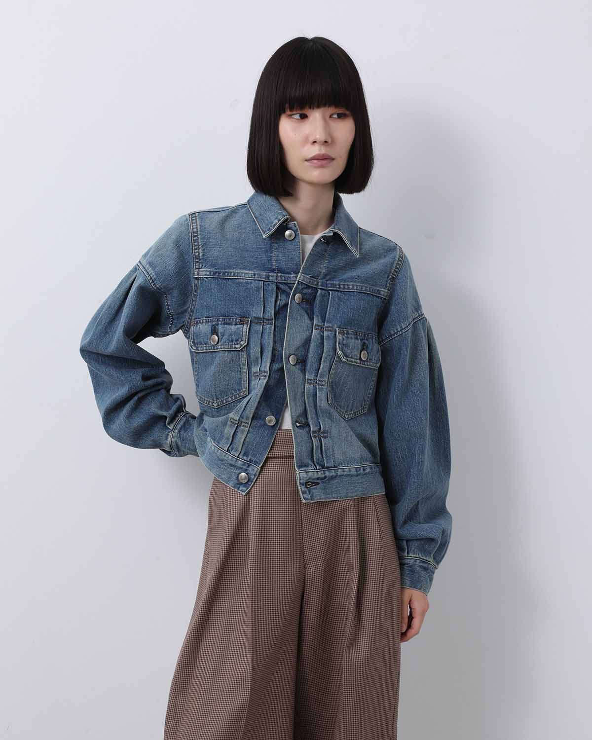 BALLOON SLEEVE DENIM JACKET/TYPE 2 REGULAR FIT