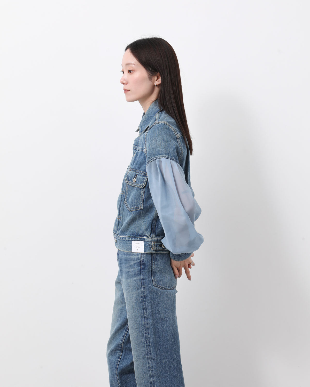 BALLOON SLEEVE DENIM JACKET TYPE2 / REGULAR FIT (SHEER SLEEVE)