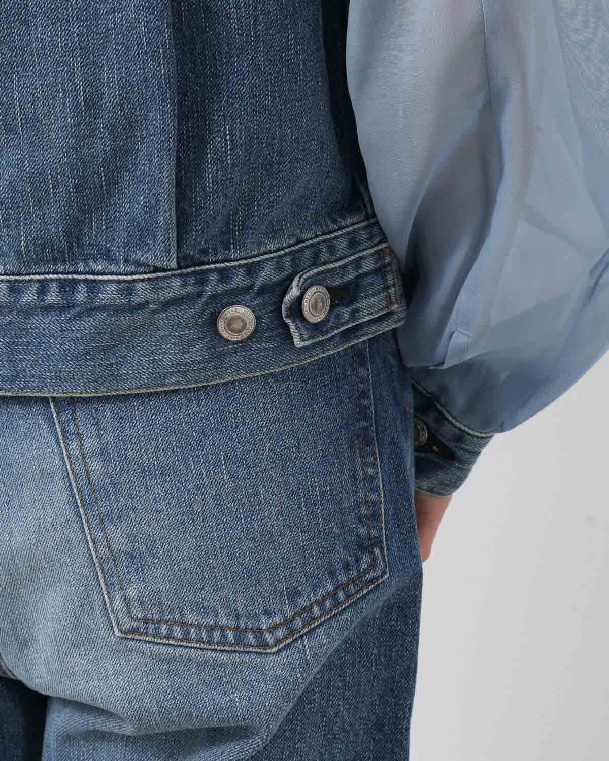 BALLOON SLEEVE DENIM JACKET TYPE2 / REGULAR FIT (SHEER SLEEVE)