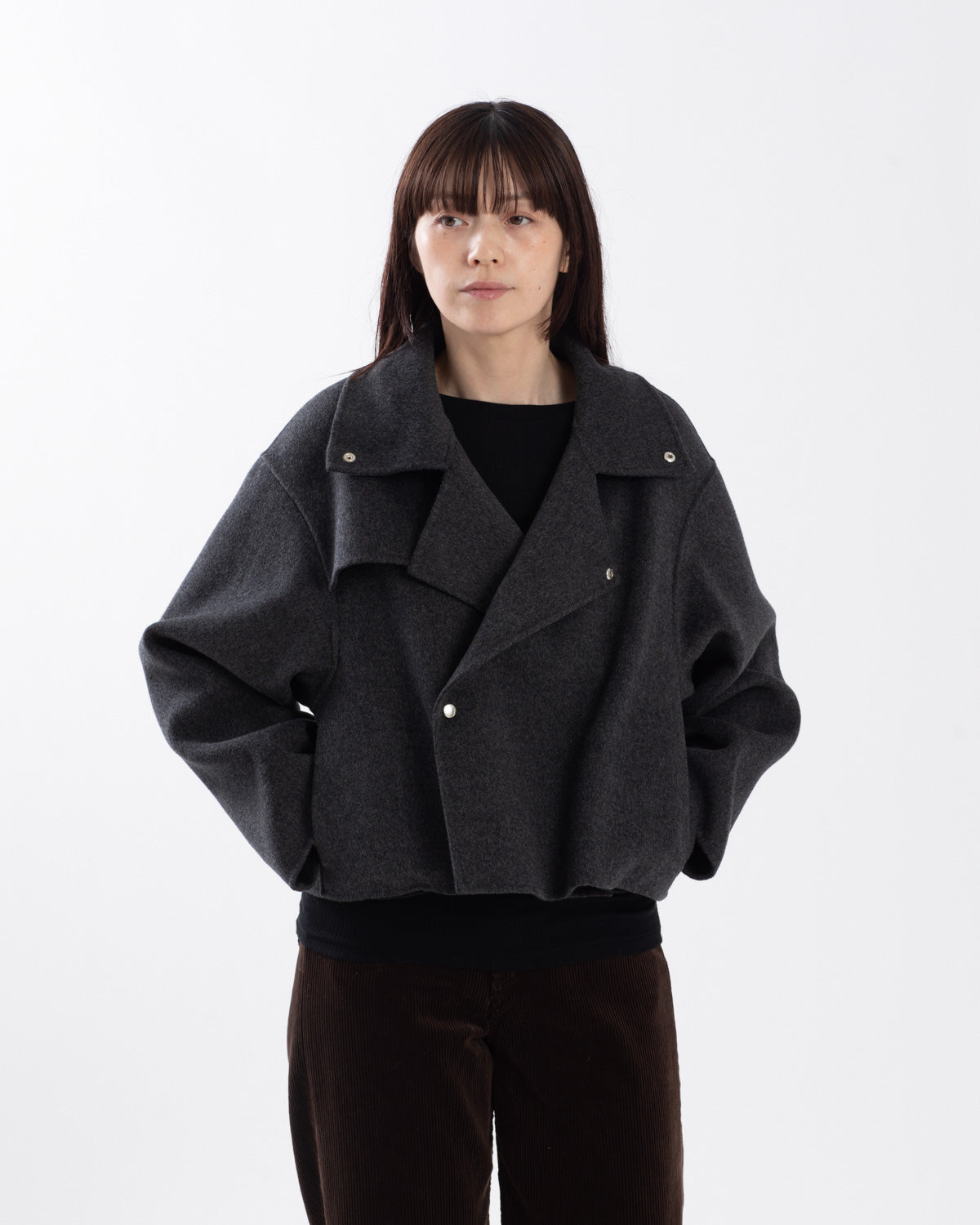 LIGHT DOUBLE-FACED CROPPED TRENCH COAT