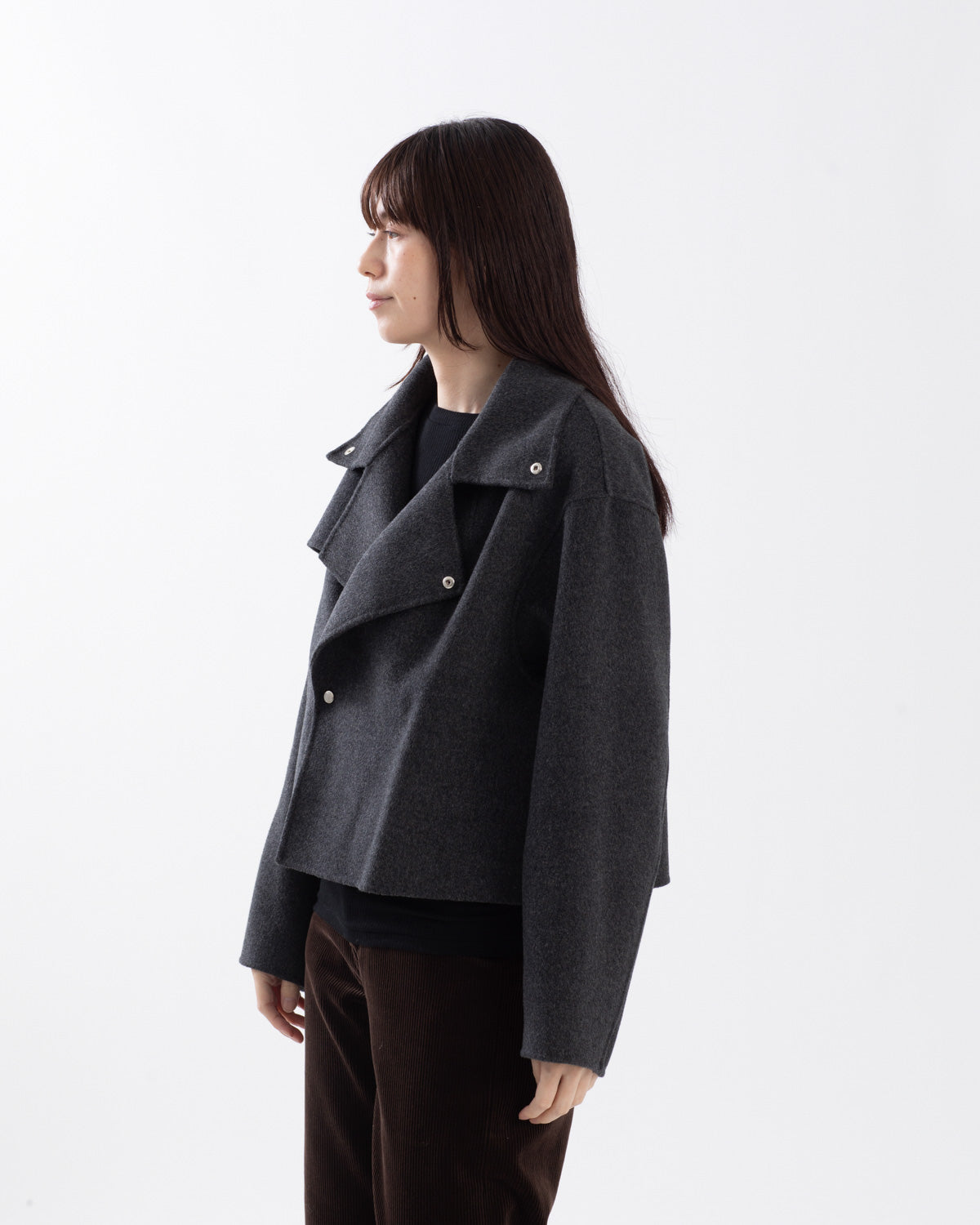 LIGHT DOUBLE-FACED CROPPED TRENCH COAT