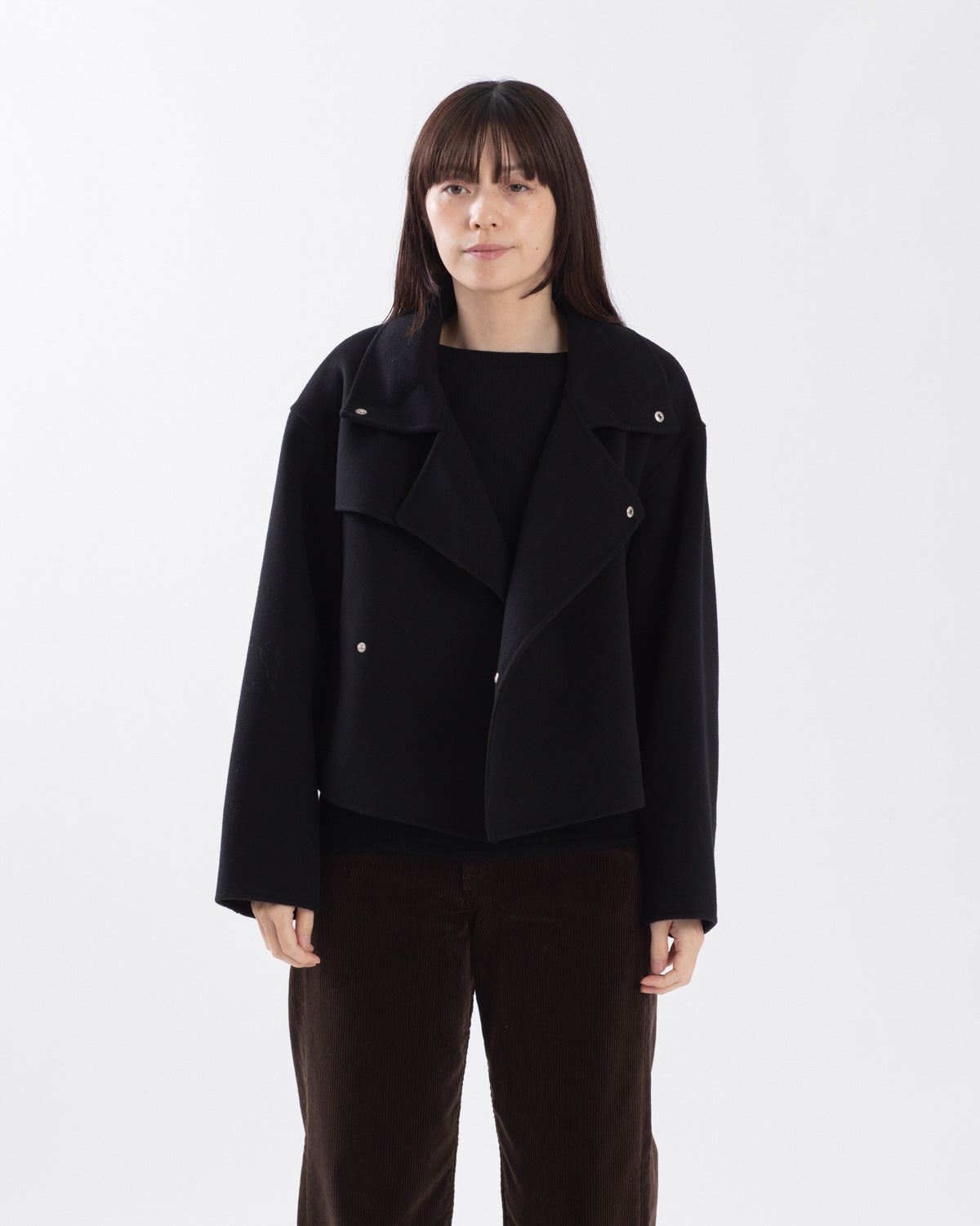 LIGHT DOUBLE-FACED CROPPED TRENCH COAT