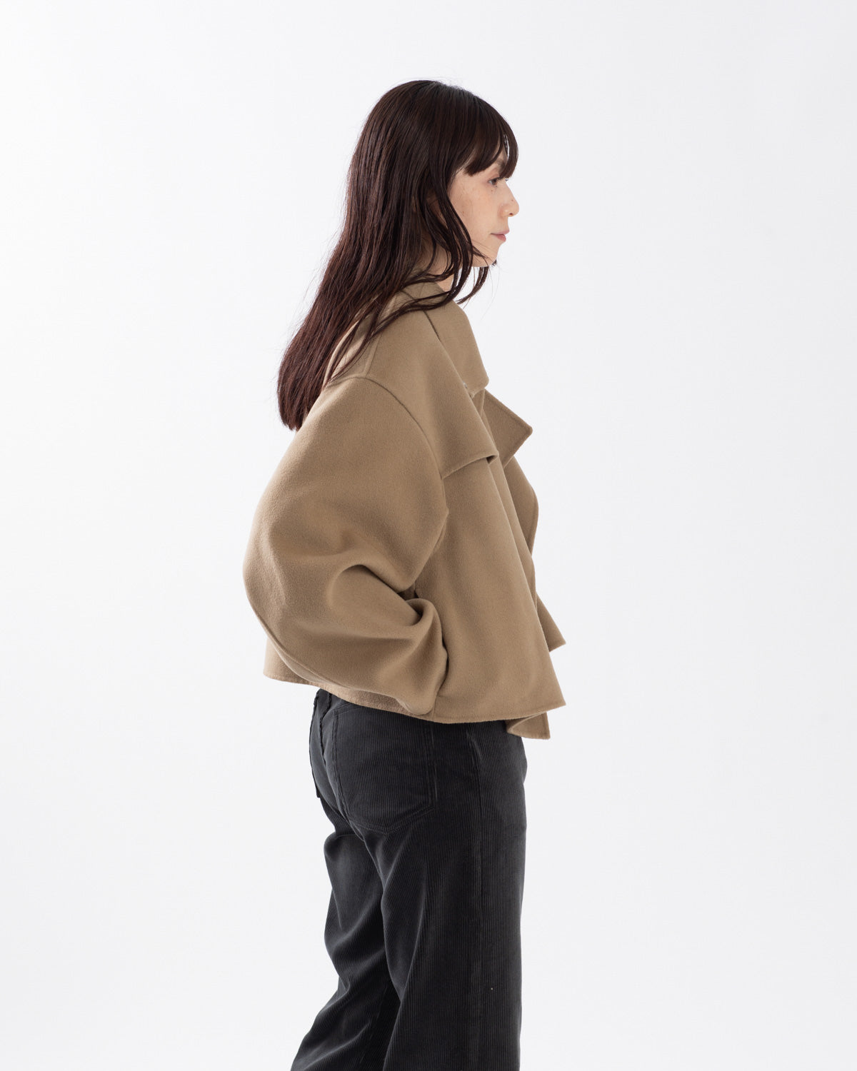 LIGHT DOUBLE-FACED CROPPED TRENCH COAT