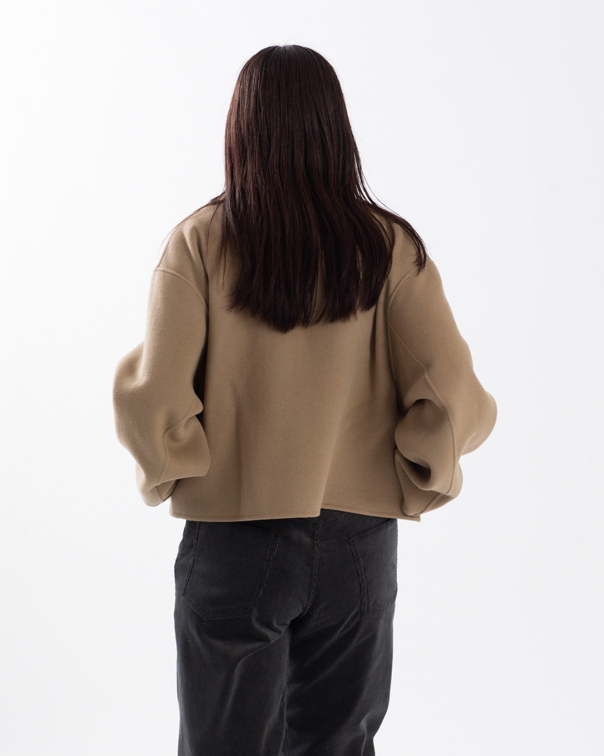 LIGHT DOUBLE-FACED CROPPED TRENCH COAT