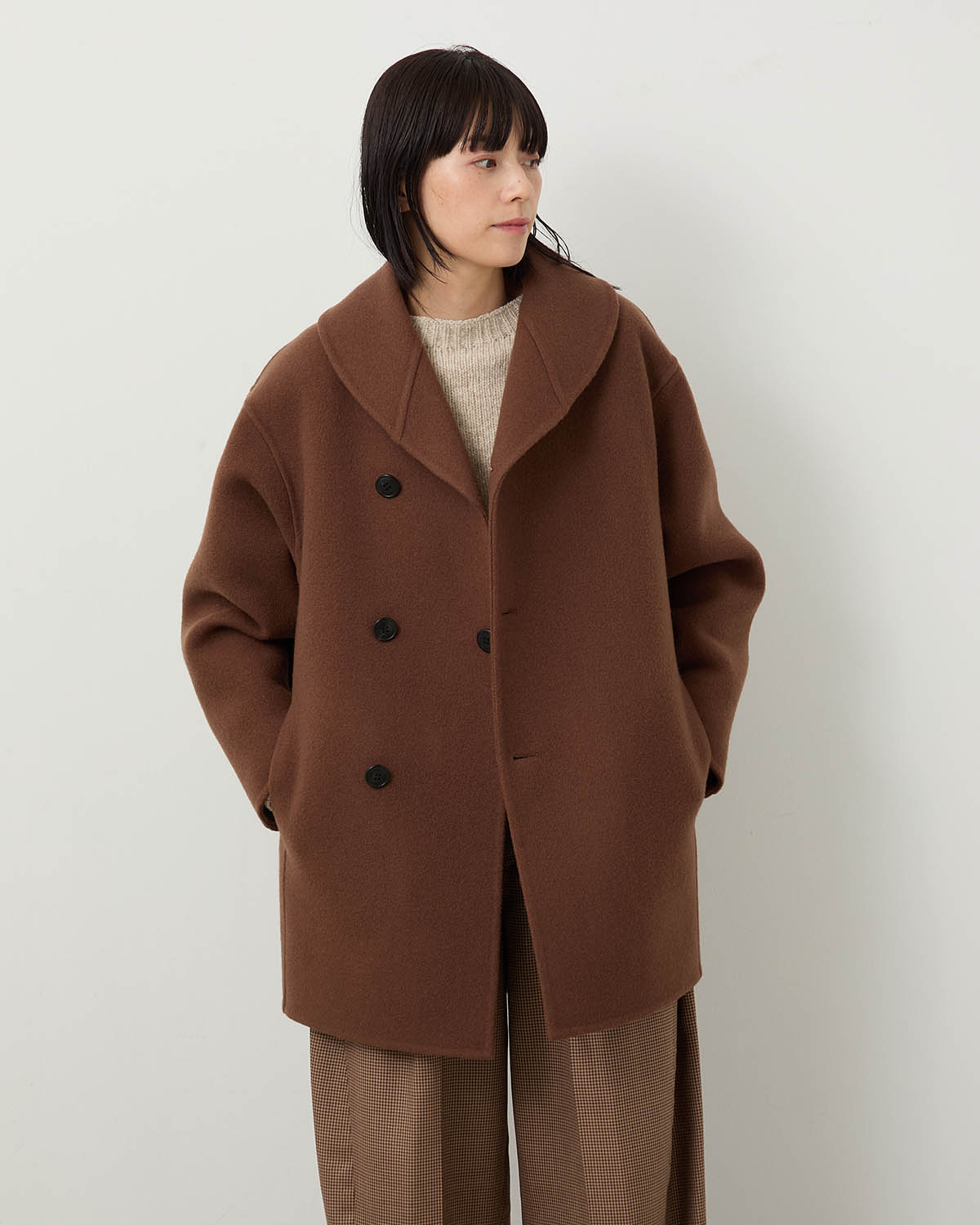 DOUBLE FACE SHAWL COLLAR COAT