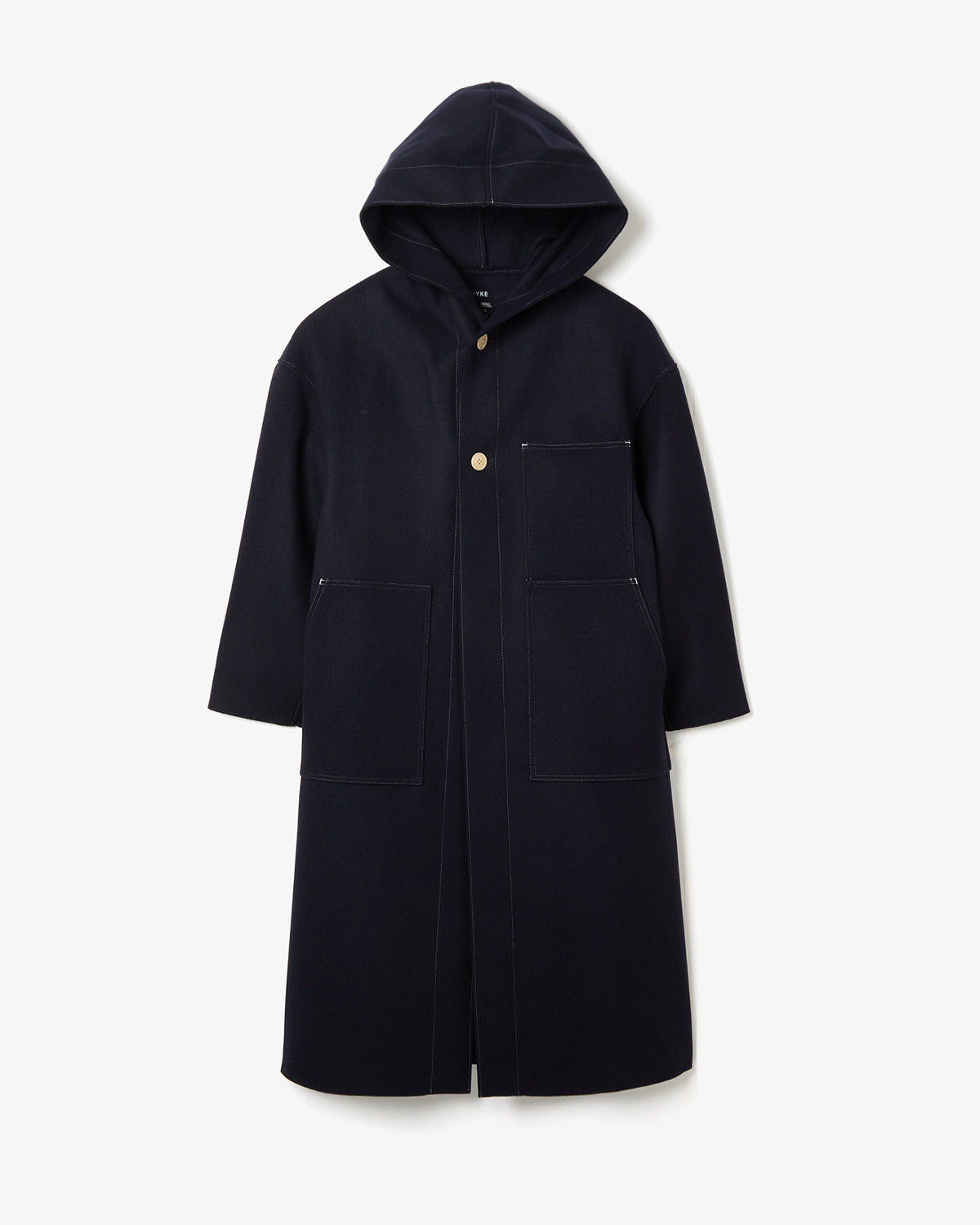 MELTON HOODED WORK COAT