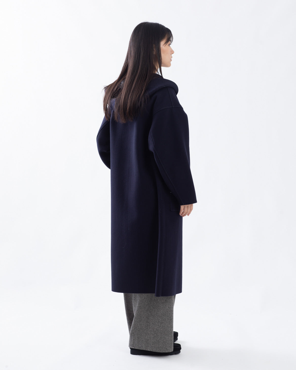 MELTON HOODED WORK COAT