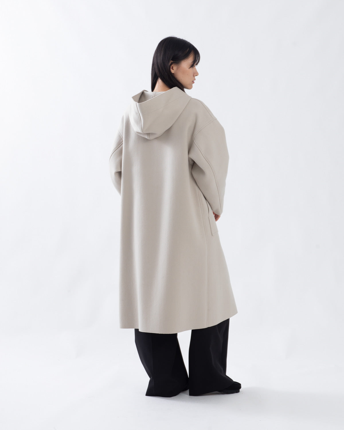 MELTON HOODED WORK COAT