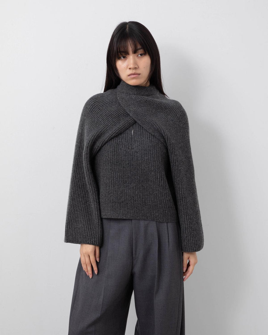 トップス HYKE RIBBED KNIT SHRUG Black size 1 HYKE RIBBED KNIT SHRUG｜トゥモローランド 公式通販