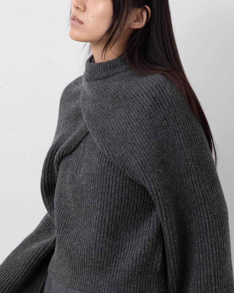 RIBBED KNIT WOOL SHRUG – COVERCHORD