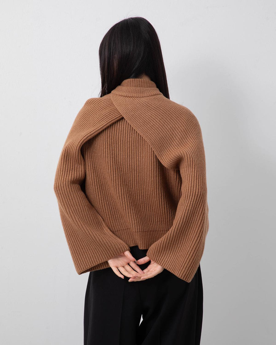 HYKE RIBBED SLEEVES（size1） RIBBED KNIT WOOL SHRUG – COVERCHORD