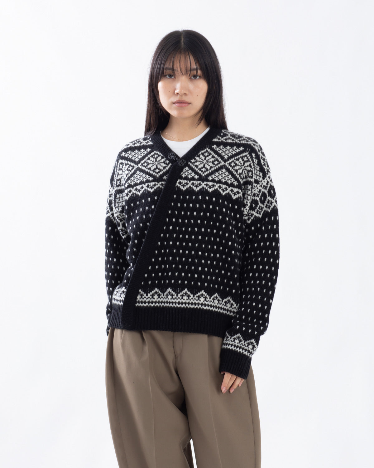 NORDIC WRAP SWEATER