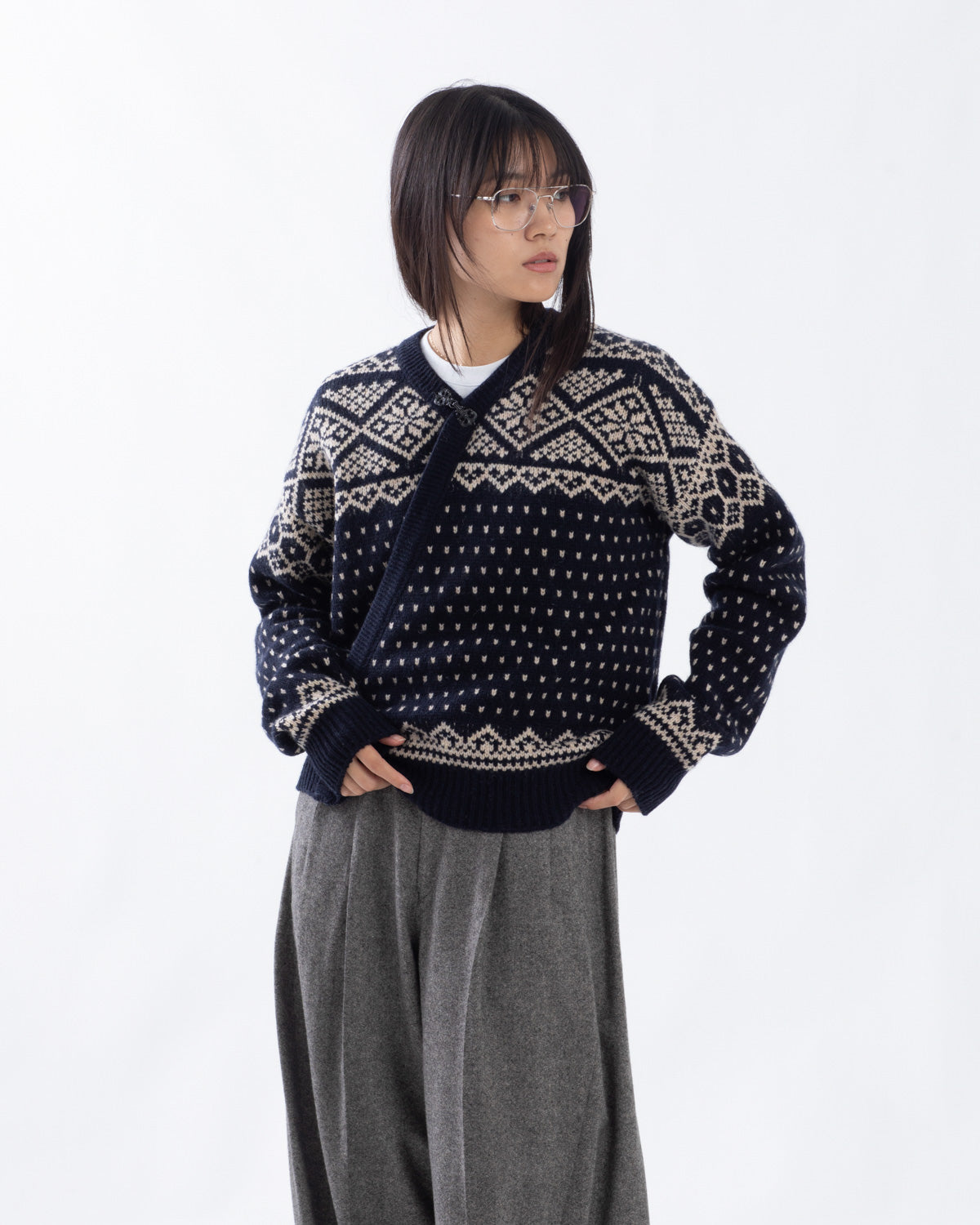 NORDIC WRAP SWEATER