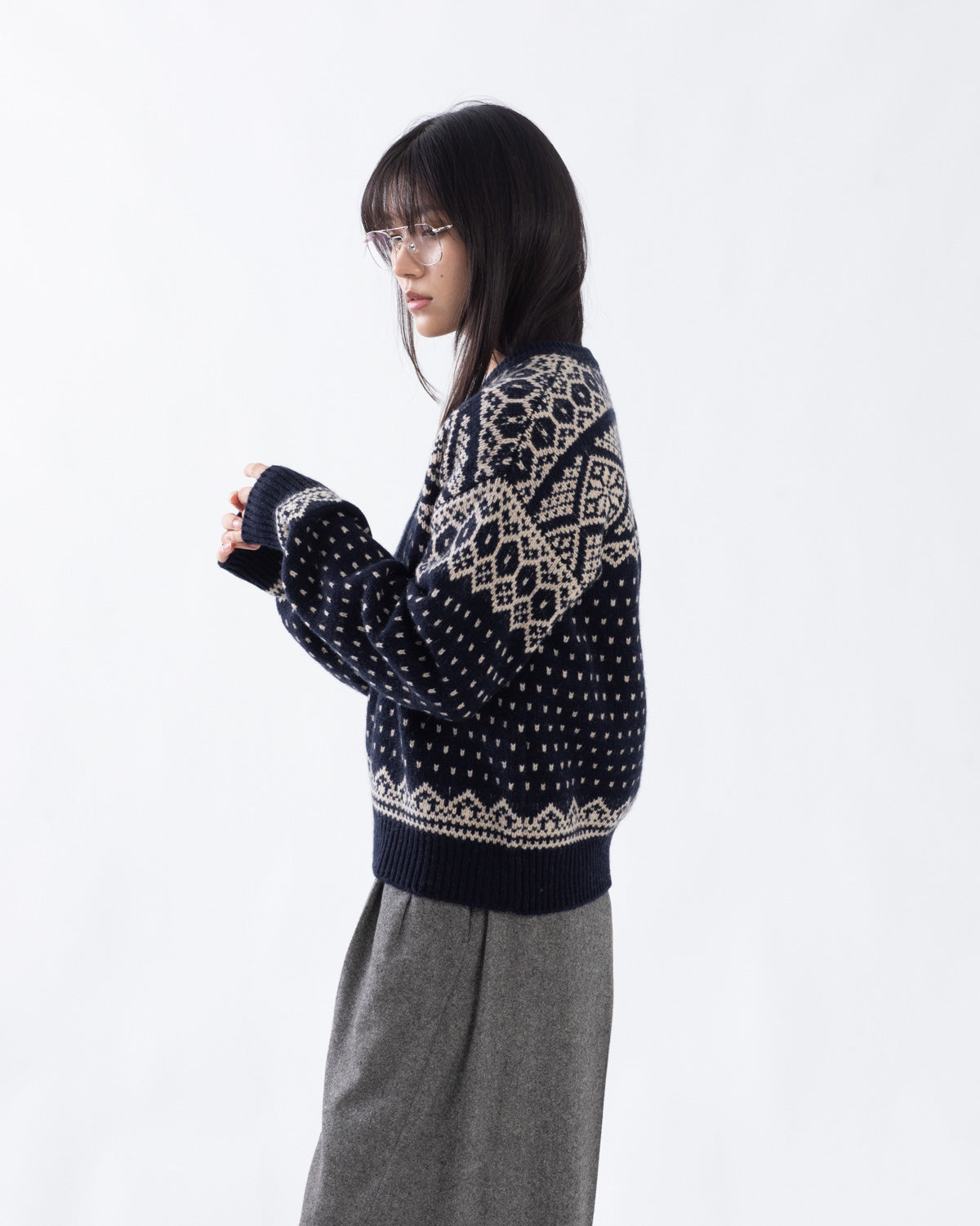 NORDIC WRAP SWEATER
