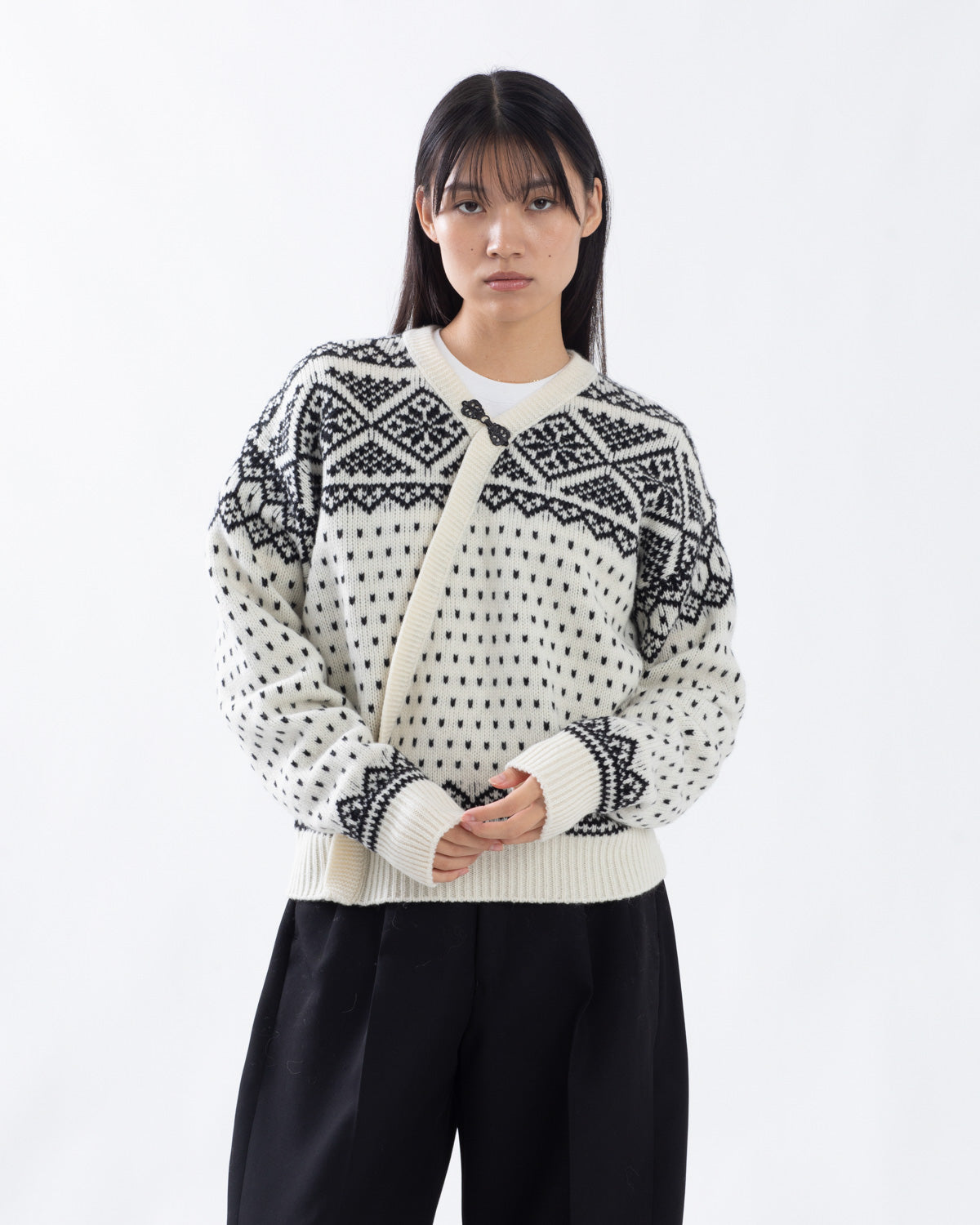 NORDIC WRAP SWEATER