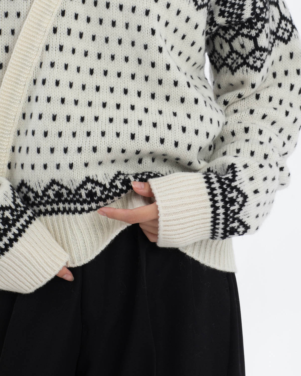 NORDIC WRAP SWEATER