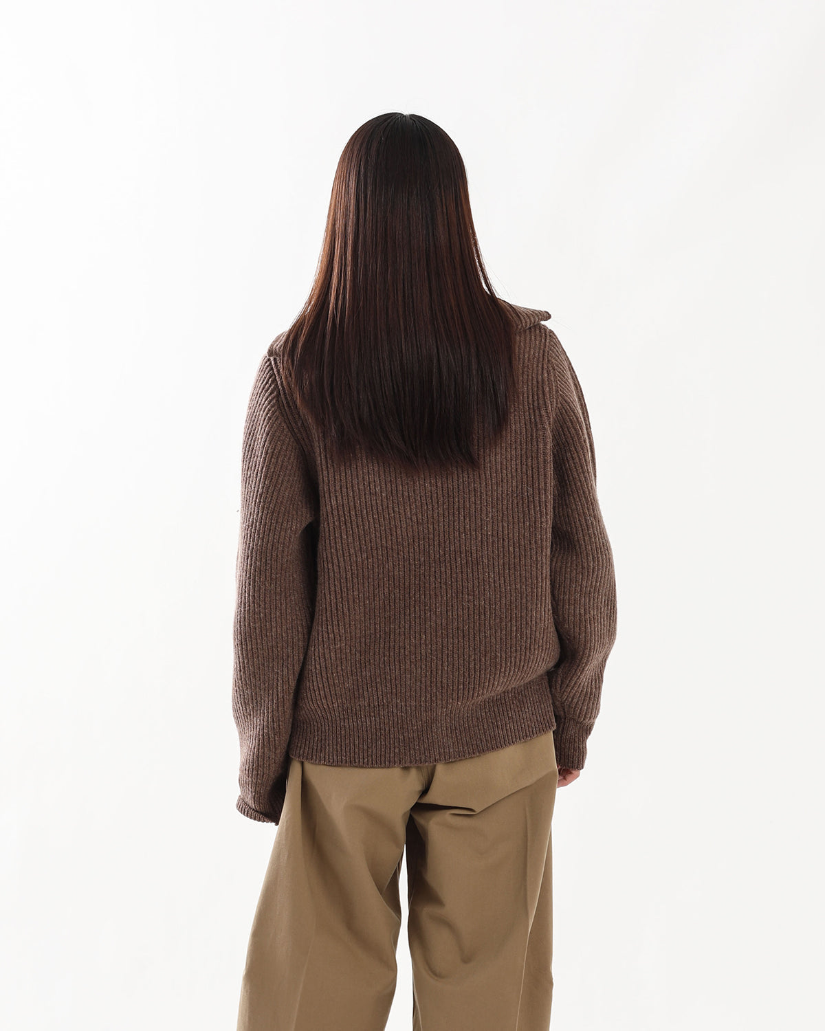 RIBBED ZIP SWEATER