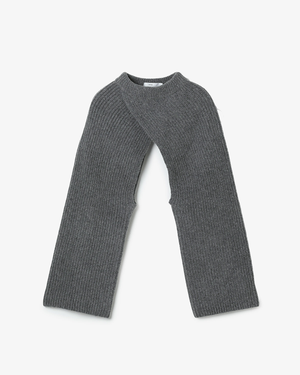 RIBBED-KNIT WOOL CROPPED BOLERO