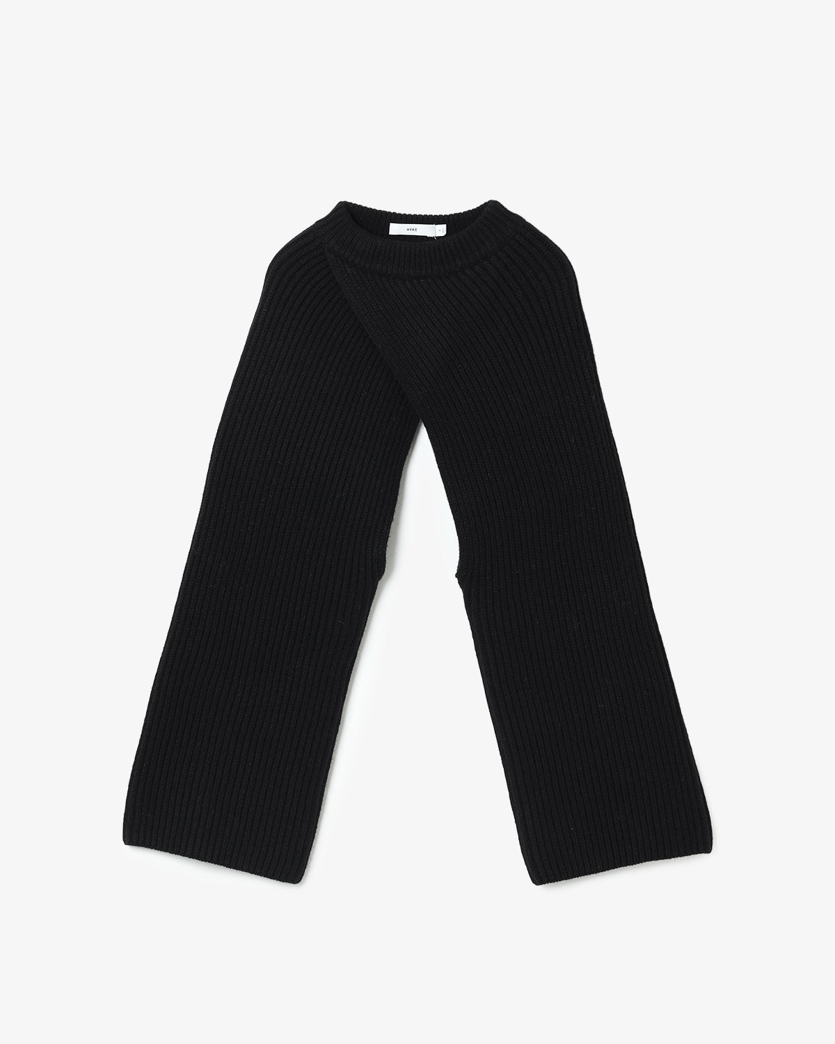 RIBBED-KNIT WOOL CROPPED BOLERO