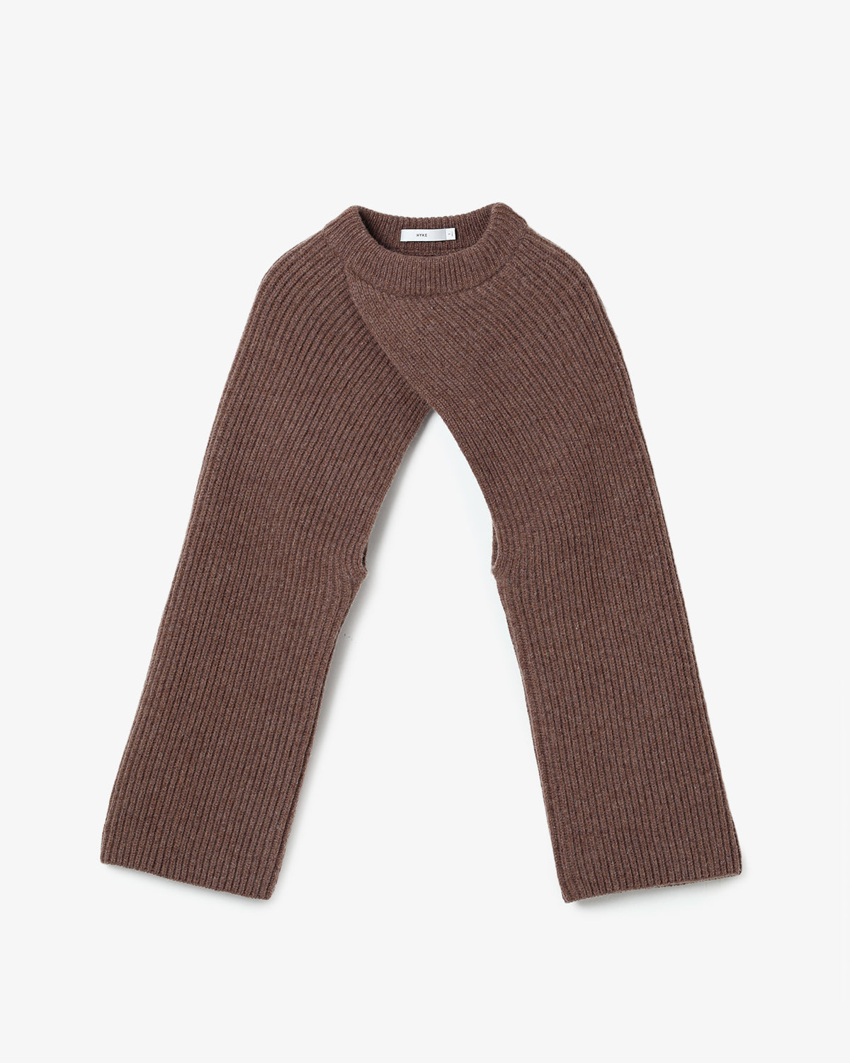 RIBBED-KNIT WOOL CROPPED BOLERO
