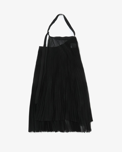 SHEER PLEATED WRAP DRESS – COVERCHORD