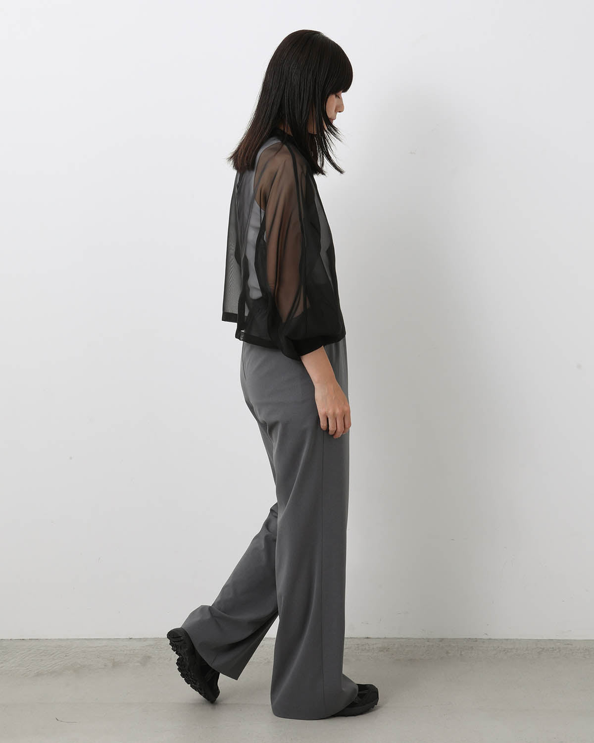 STRETCH WIDE-LEG PANTS